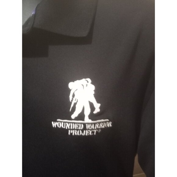 Under Armour Polo Shirt Mens XL Black Freedom Wounded Warrior Project - Picture 2 of 11
